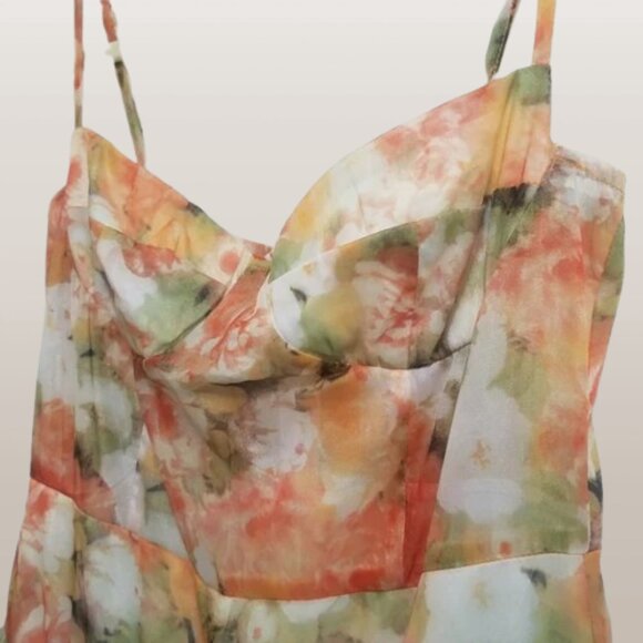 SHEIN Whimsical Fairy Basque Waist Bustier Floral Valentines Day Date - Picture 4 of 6